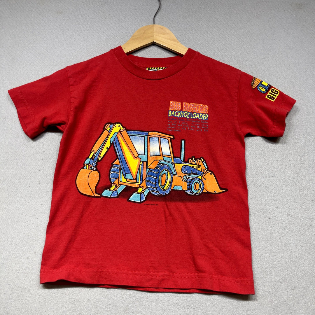 Vintage Kids Backhoe Big Movers T Shirt Size 6/7