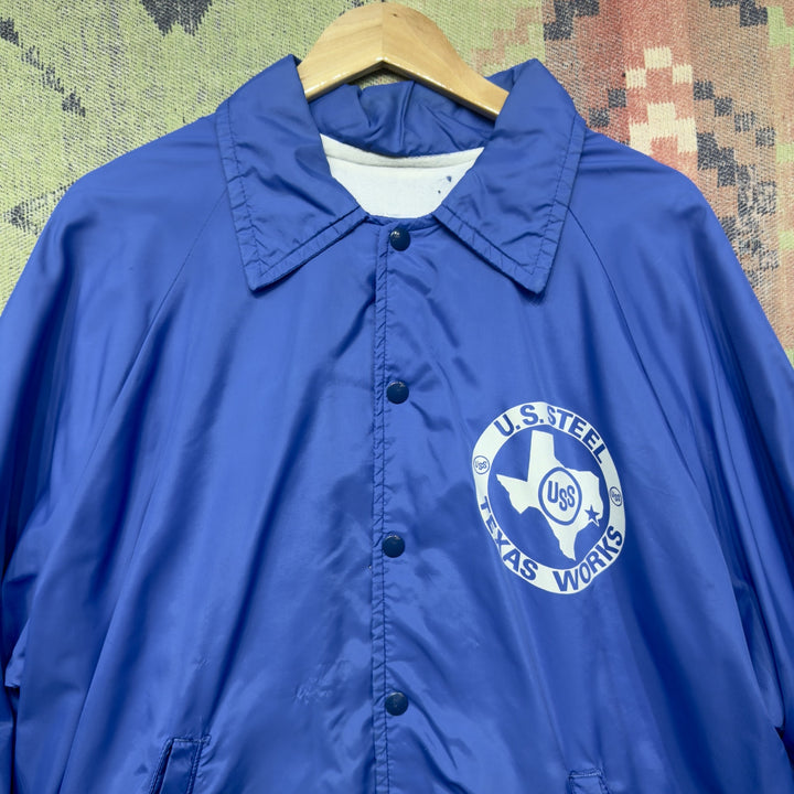 Champion US Steel Texas Vintage Windbreaker Jacket XL 80s