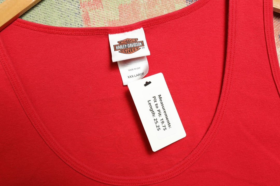 Harley Davidson Red Tank Top  Size XXXL
