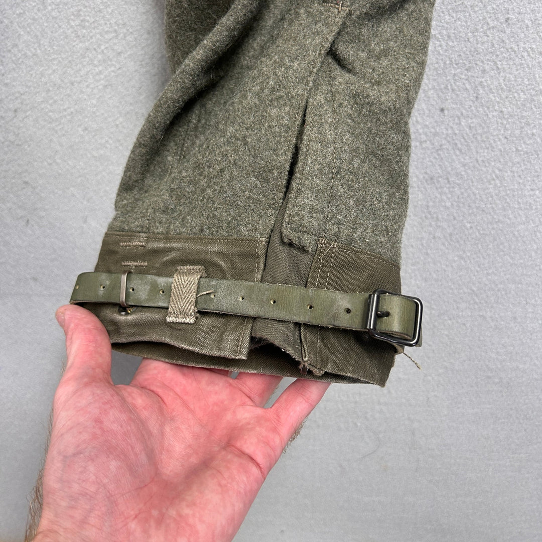 Vintage Swedish Army Wool Pants Size 30x30