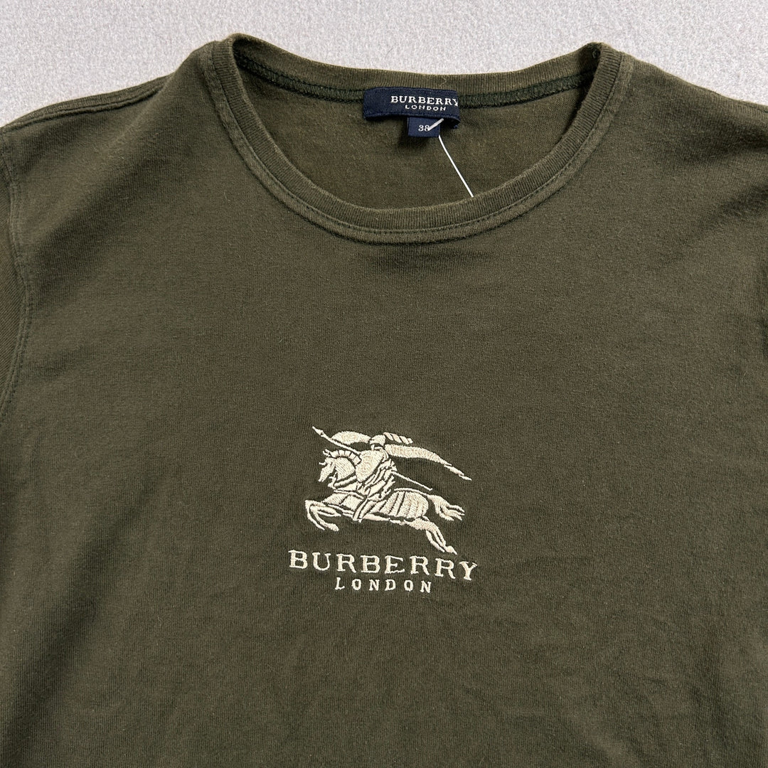 Burberry London Embroidered Green Baby T Shirt Size 38 Small
