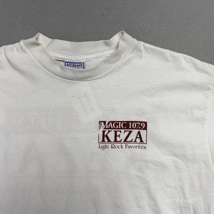 Vintage Magic 107.9 KEZA Radio Station Little Rock Arkansas White Shirt Size XL
