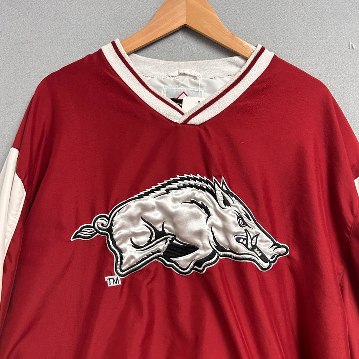 Vintage University of Arkansas Pullover Windbreaker Size XXL