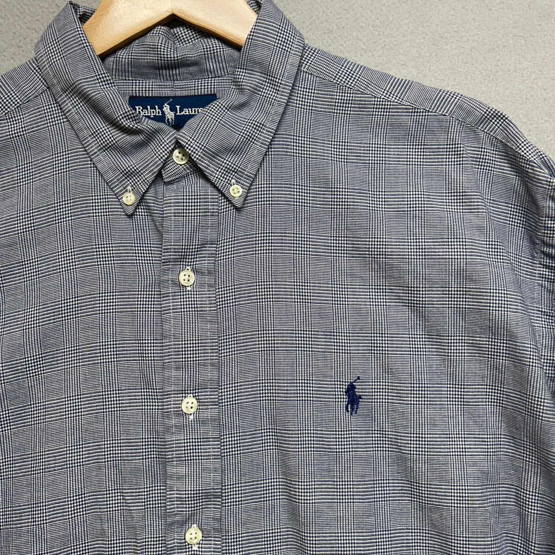 Vintage Polo Ralph Lauren Plaid Blake Button Down Shirt Size XL