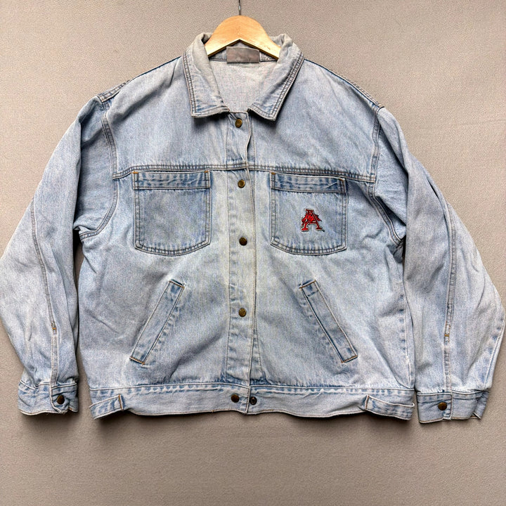 Vintage University Of Arkansas Denim Jacket Size Large