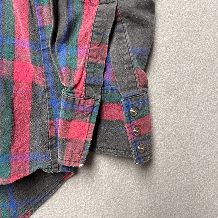 Vintage Ely Cattleman Plaid Pearl Snap Shirt Size XLT