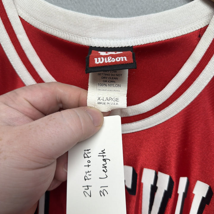 Vintage Wilson Red Devils Basketball Jersey Size XL