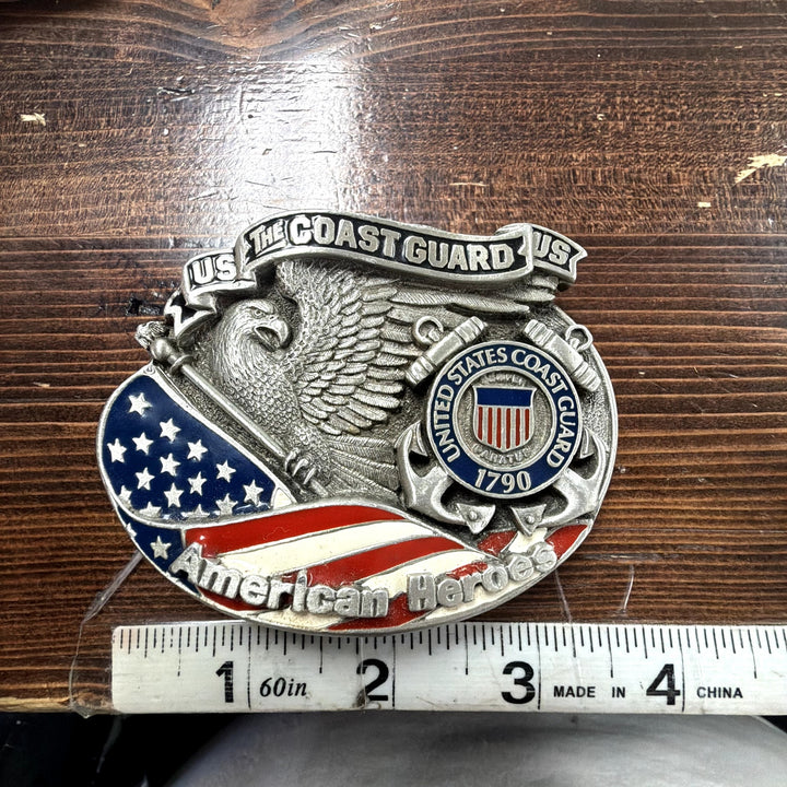 Vintage US Coast Guard Enameled Belt buckle