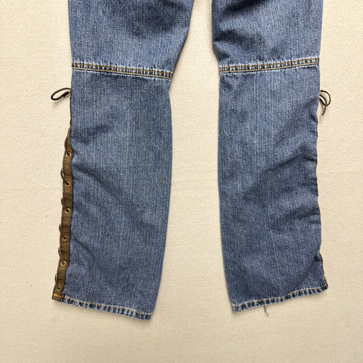 Vintage Ralph Lauren Lace Up Leg Polo Jeans Size 29