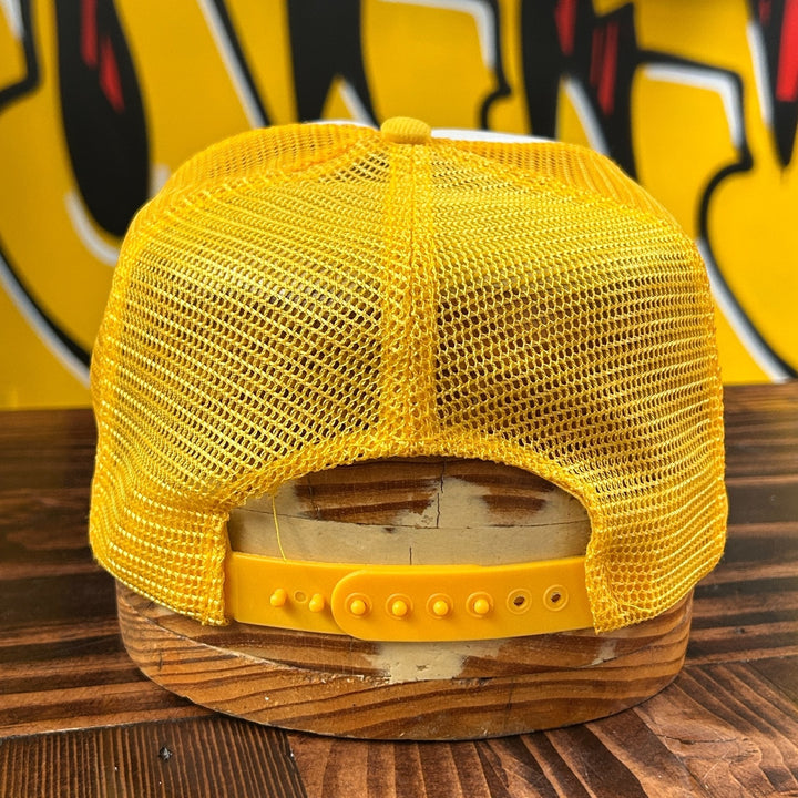 Vintage Lake Queen Branson Missouri River Boat Yellow Meshback Trucker Hat