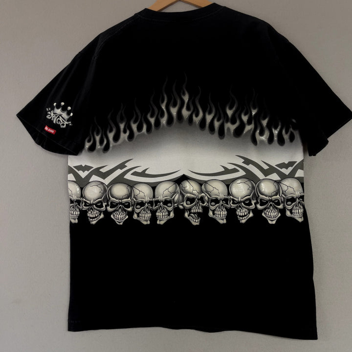 Vintage Jnco Jeans Skull Wrap Around T Shirt Size XL