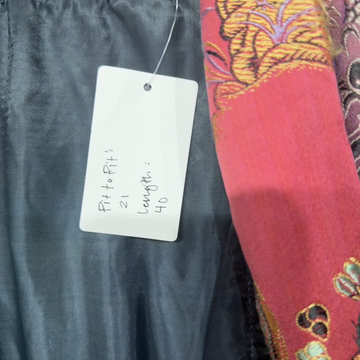 Japanese Kimono Style Vintage Jacket Medium 80s