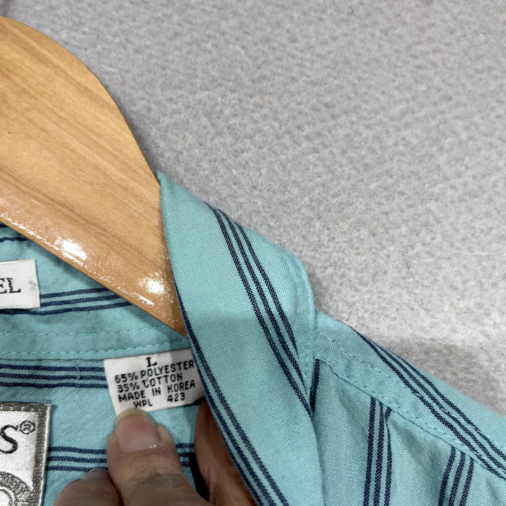 Vintage Levi's Silver Label blue Striped Shirt size Large