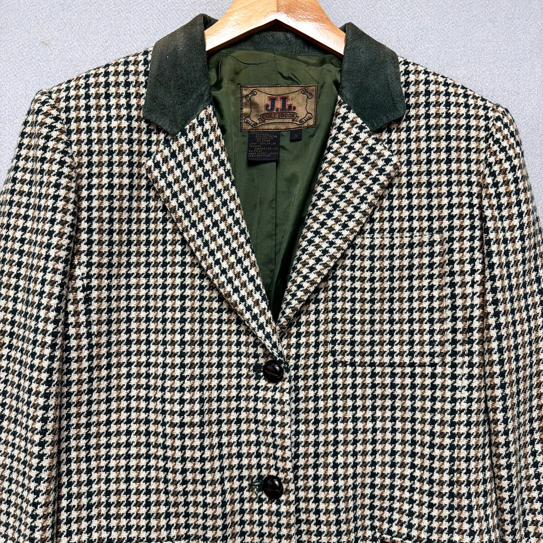 Vintage J.L. Colebrook Houndstooth Blazer Size Small