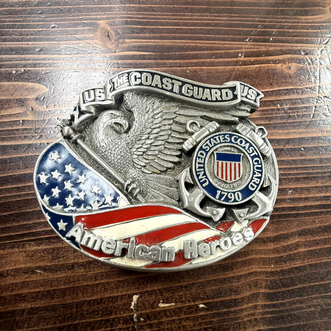 Vintage US Coast Guard Enameled Belt buckle