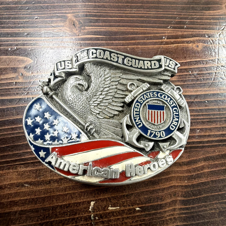Vintage US Coast Guard Enameled Belt buckle