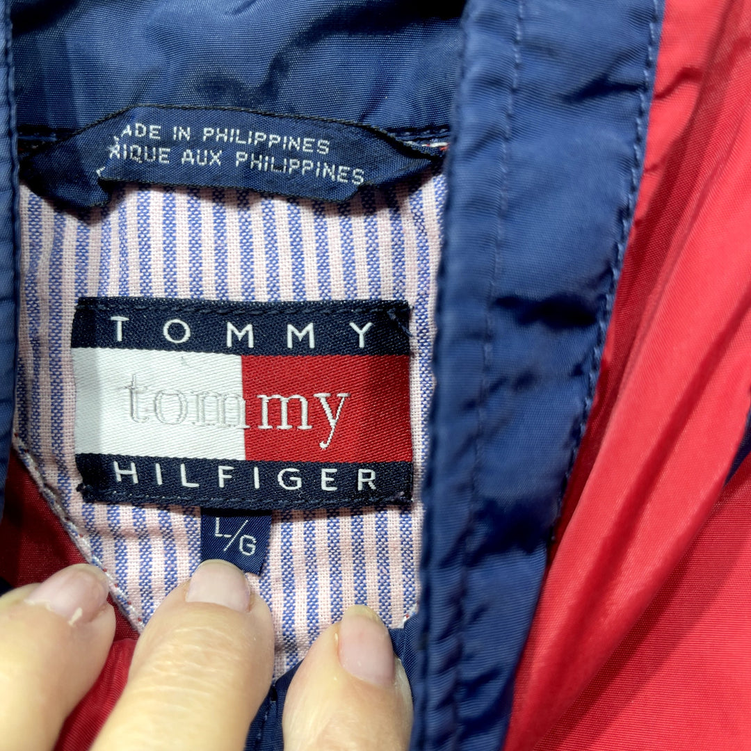Vintage Tommy Hilfiger Flag Patch Windbreaker Jacket Size Large