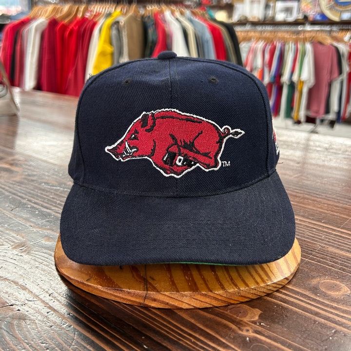 90's Sports Specialties Arkansas Razorback Plain Logo Wool Snapback Hat
