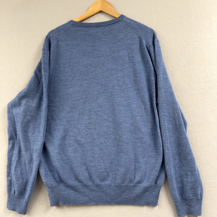 Men's Polo Ralph Lauren Blue Merino Wool Sweater Size XL