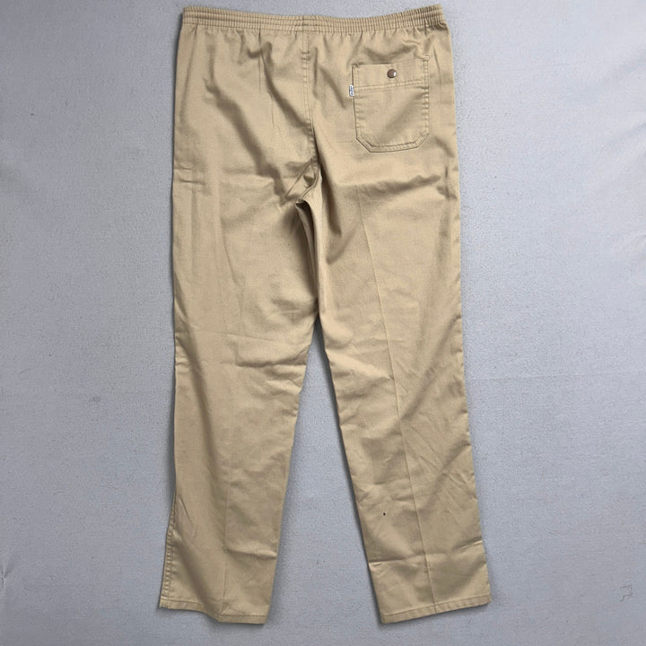 Vintage 80s Levi's Stadium Pants Khaki Drawstring Size M 36x32