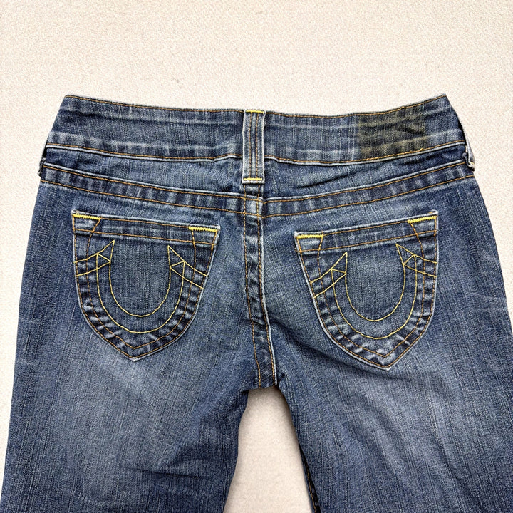 Vintage True Religion Low Rise Flare Candace Jeans Size 26