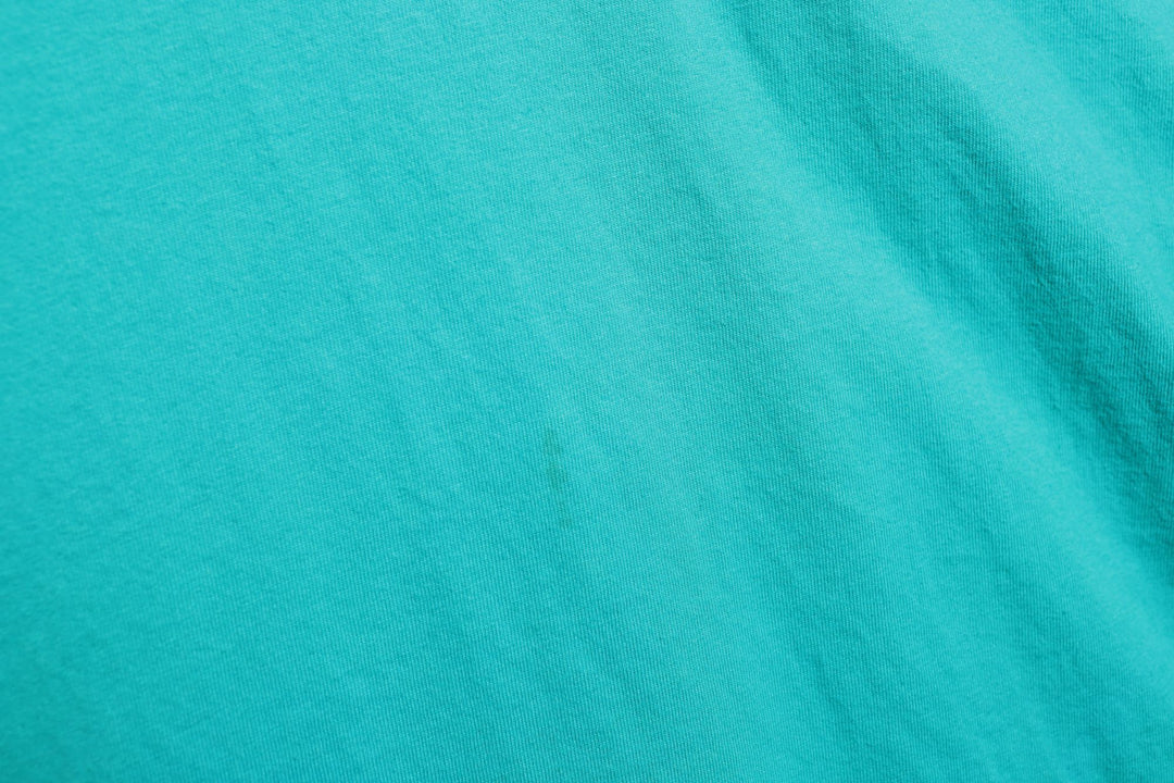 Hanes Beefy Vintage Teal Blank T Shirt 90s XL