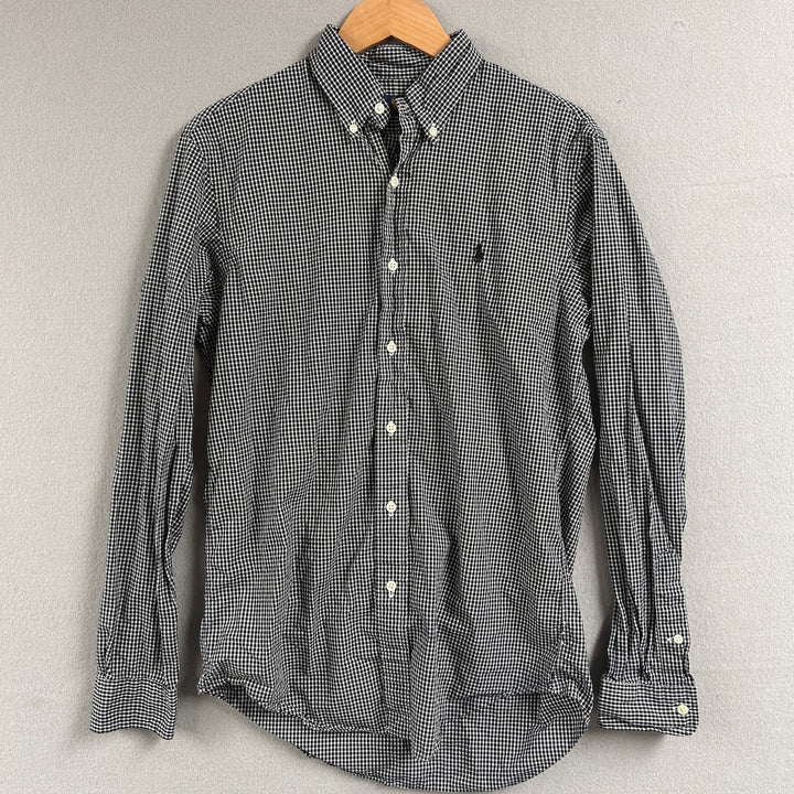 Polo Ralph Lauren Black Gingham Plaid Shirt Size Small