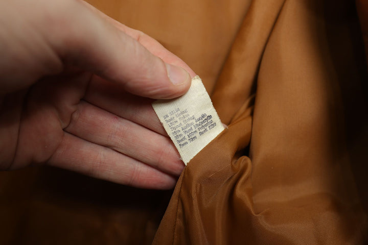 Vintage Brown Leather Jacket Faux Fur Collar Small 70s