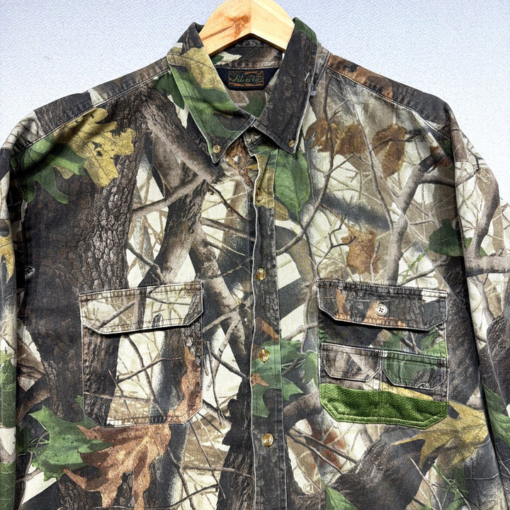Vintage Liberty Realtree Camo Button Down Shirt size XL