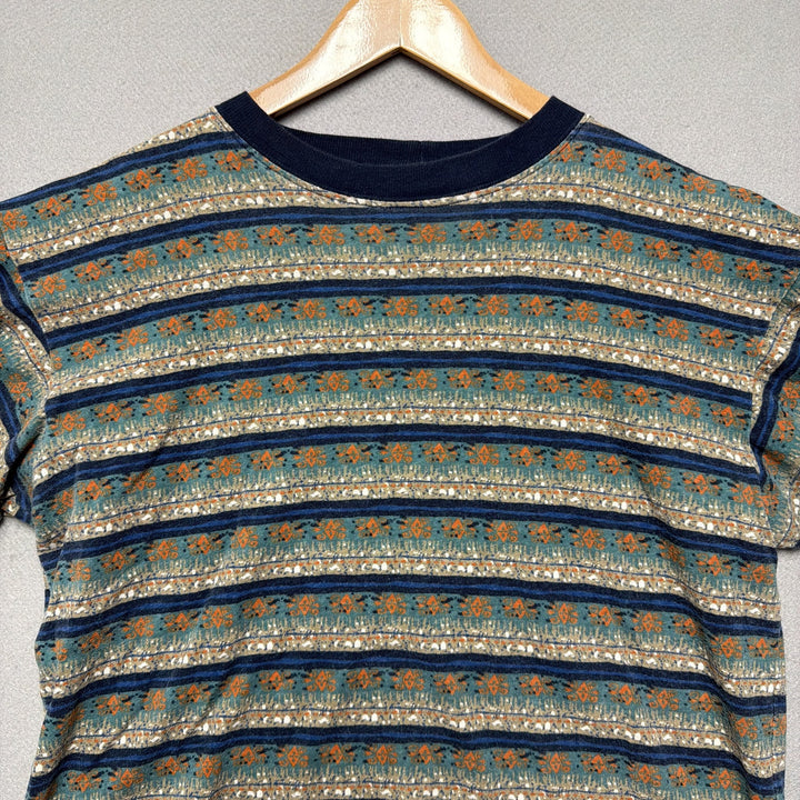 Vintage Bugle Boy Striped Crop Shirt Size Large