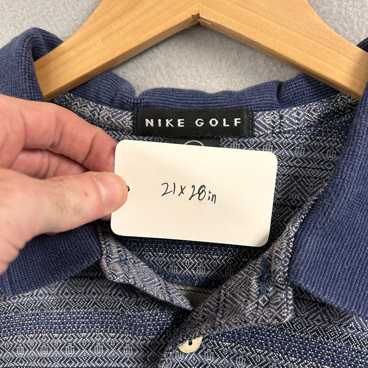 Vintage Nike Golf Striped Polo Shirt Size Large