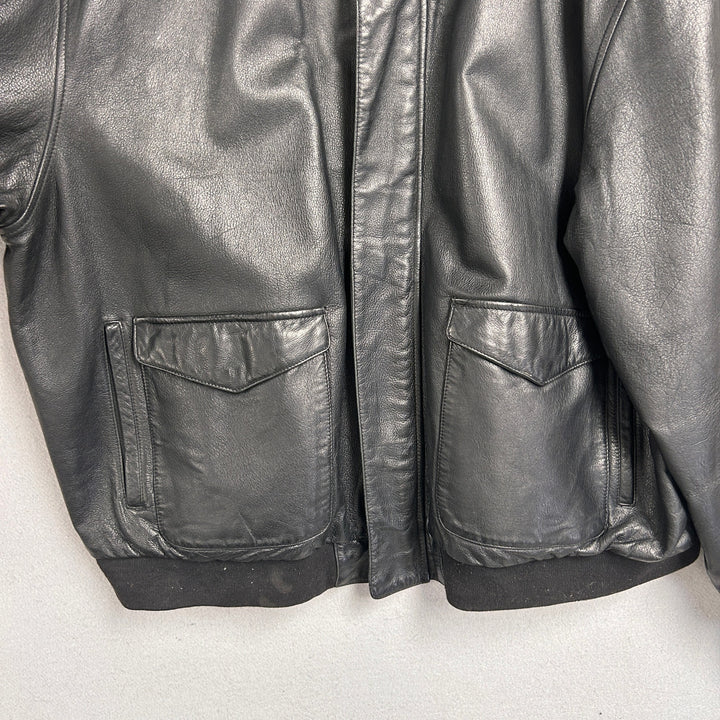 Vintage Durkee's Express A2 Leather Bomber Jacket Size XXL