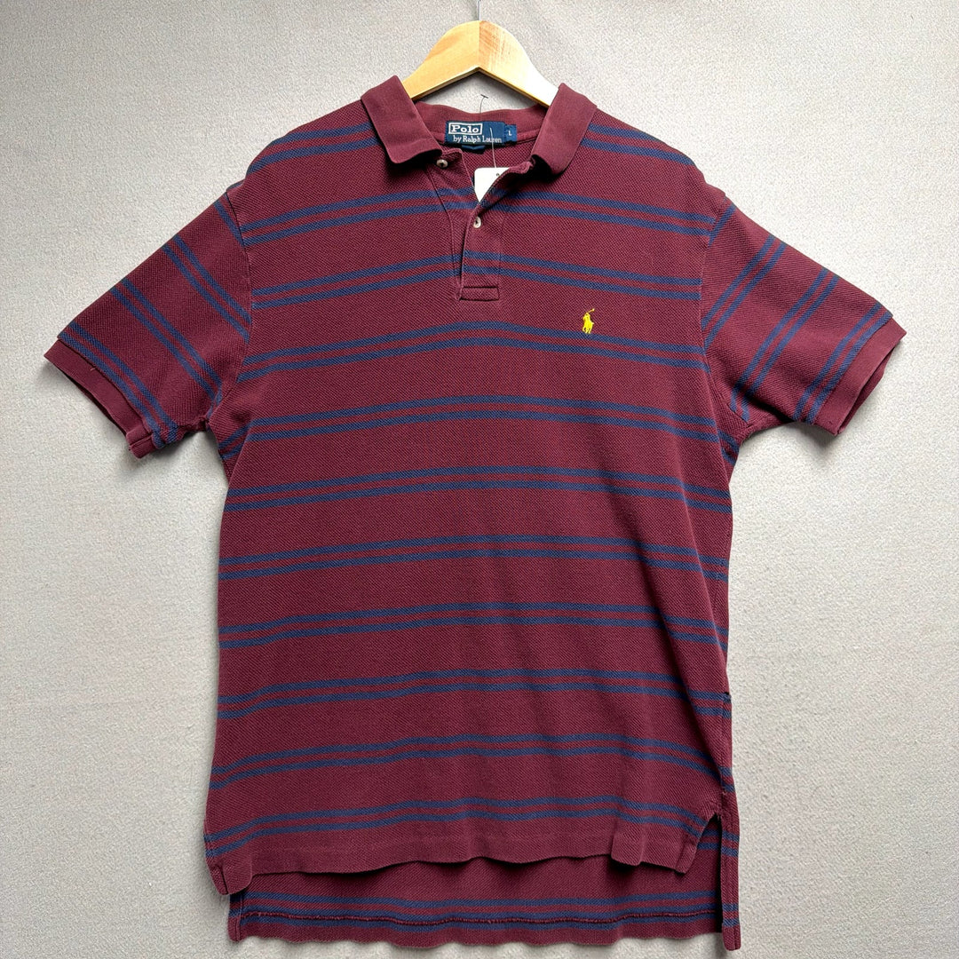 Vintage Polo Ralph Lauren Striped Polo Shirt Size Large