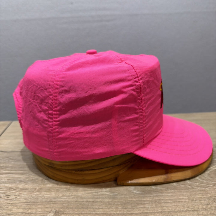 Vintage 80s California Angels Pink Snapback Hat