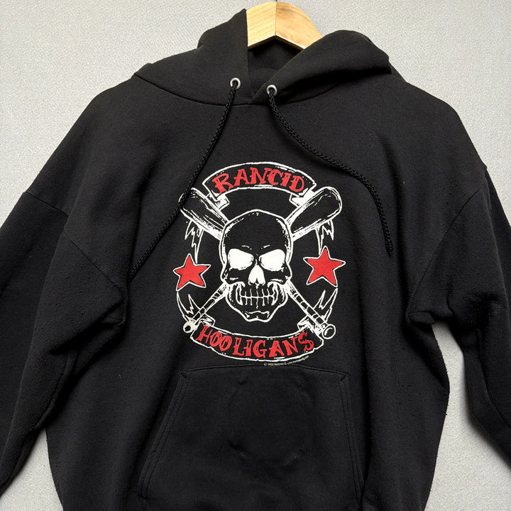 Vintage Rancid Hooligans Punk Band 2002 Y2K Hoodie Size Medium
