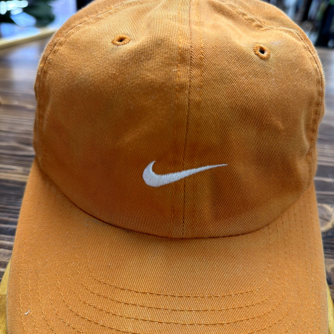 Vintage Nike Swoosh Orange Strapback Hat
