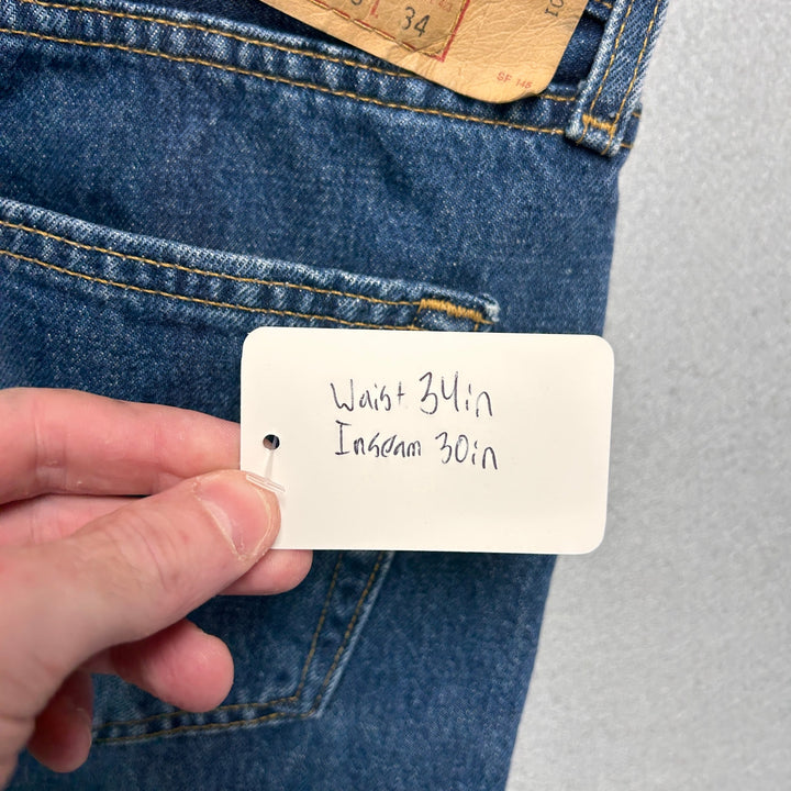 Vintage Levi's 501 Made in USA Button Fly Jeans Medium Wash 34x30