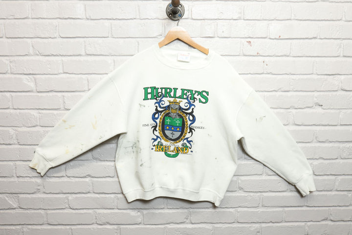 90s hurleys ireland paint splattered sweatshirt size xl