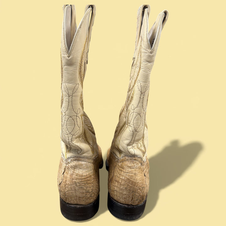 Cuadra Caiman Exotic Leather Cowboy Boots Size 7.5