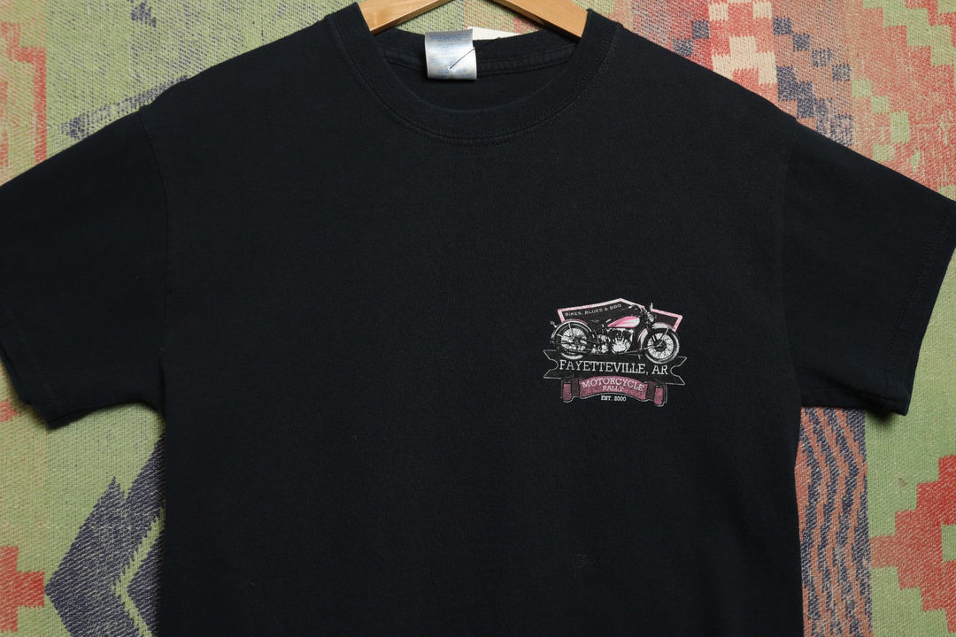 Bikes Blues and BBQ Vintage T Shirt Y2K 2000s Small