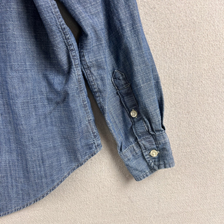 Polo Ralph Lauren Chambray Denim Kids Button Down Shirt Size Large
