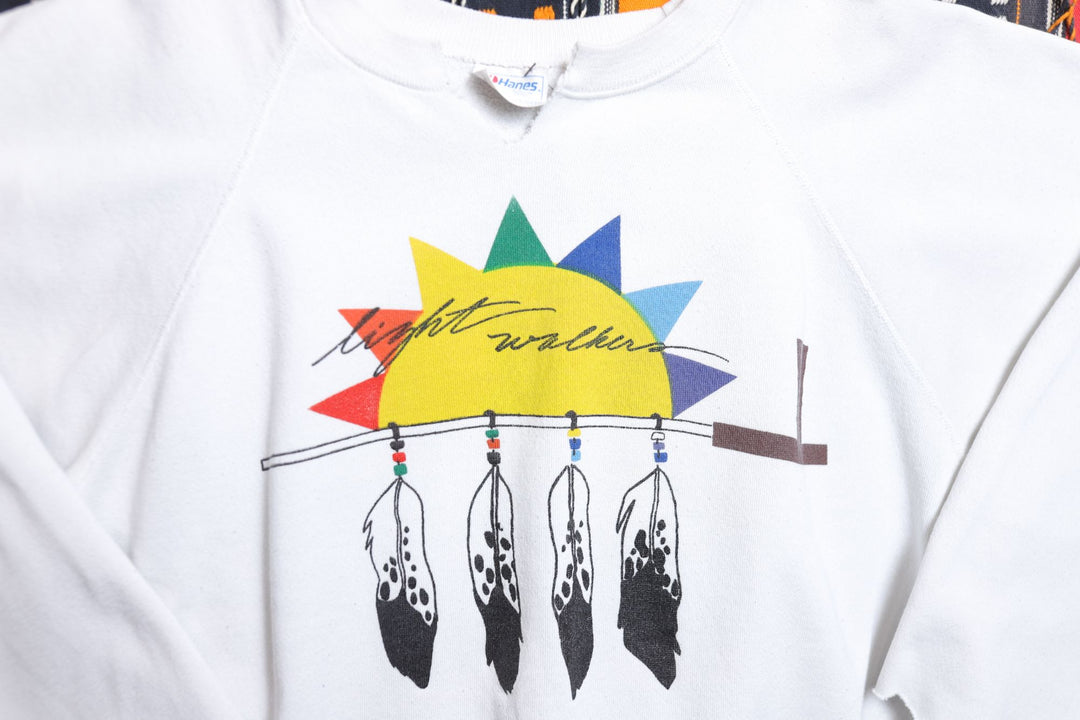 Light Walkers Vintage Native American Sweatshirt XXL 80s
