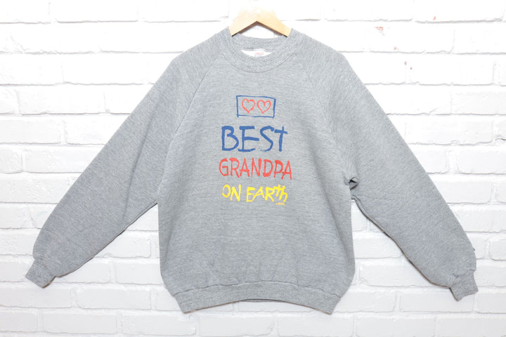 80s Vintage Best Grandpa Sweatshirt Size XL