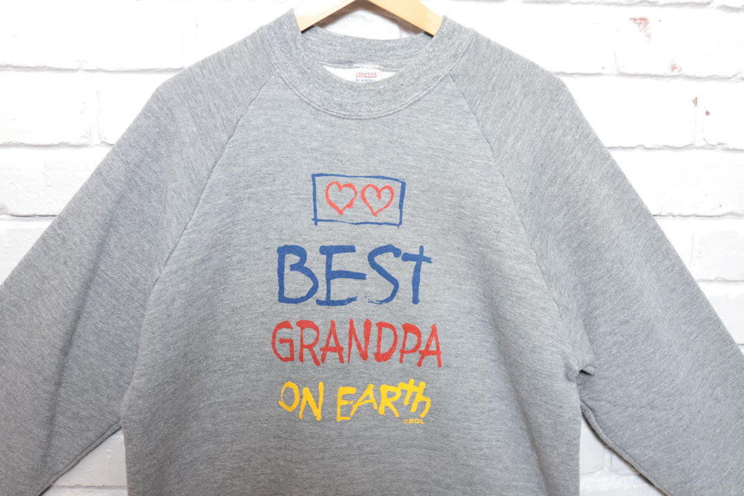 80s Vintage Best Grandpa Sweatshirt Size XL