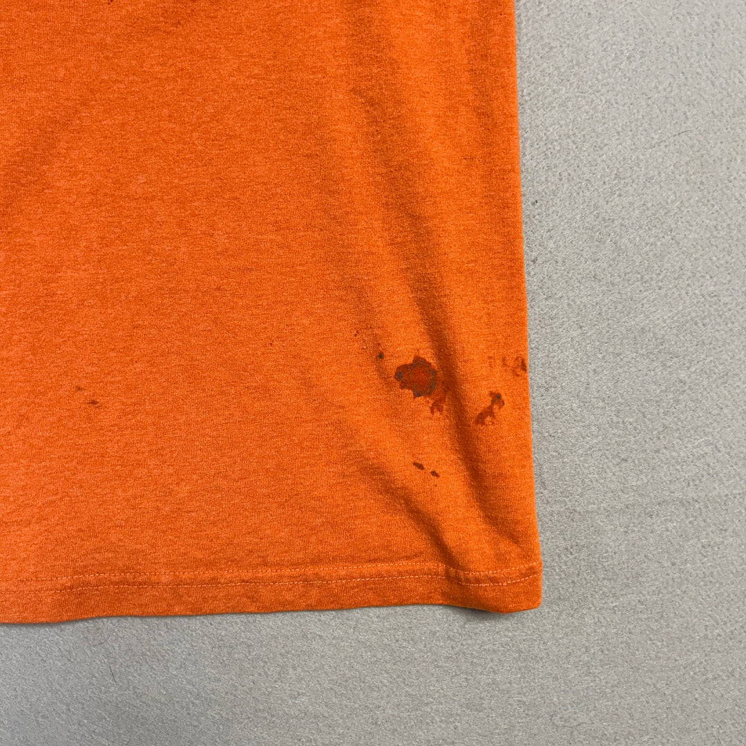 Vintage Wheaties Breakfast Of Champions Orange Ringer Tee Large