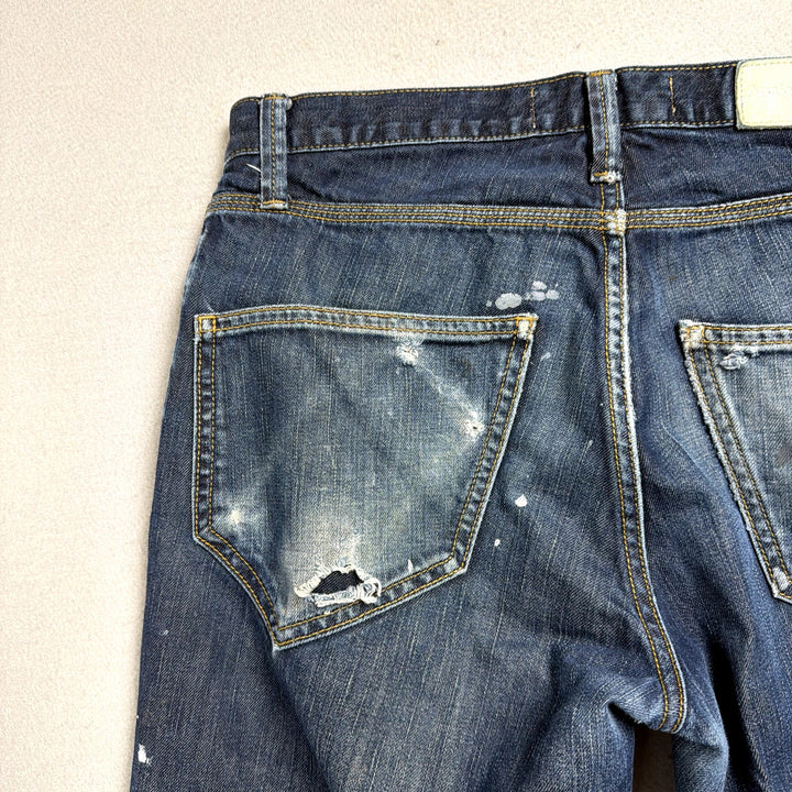 Analog Flannel Lined Paint Splatter Jeans Size 30