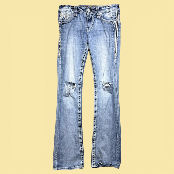 Vintage Y2K Women's Rock Revival Boot Cut Jeans Size 28