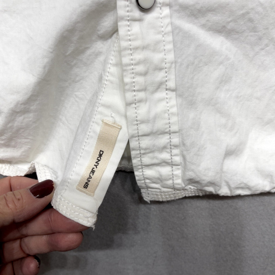 Vintage DKNY Jeans Y2K Pearl Snap Shirt Size XL