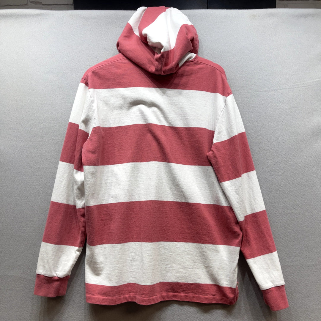Polo Ralph Lauren Salmon Pink Stripe Hoodie Size Medium