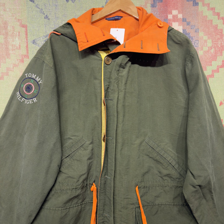 Tommy Hilfiger Vintage Reversible Parka Jacket Medium 90s